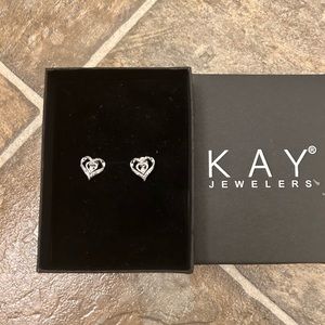 Heart diamond earrings